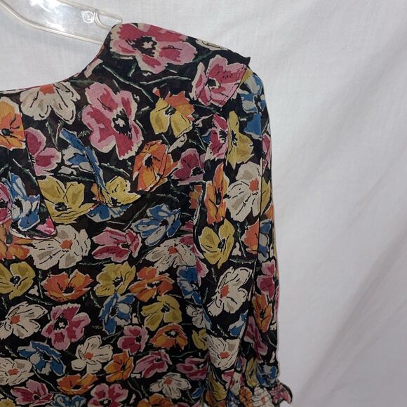 Lauren Ralph Lauren Women’s Dressy Blouse Size Medium Multicolor Floral Party - Picture 10 of 12